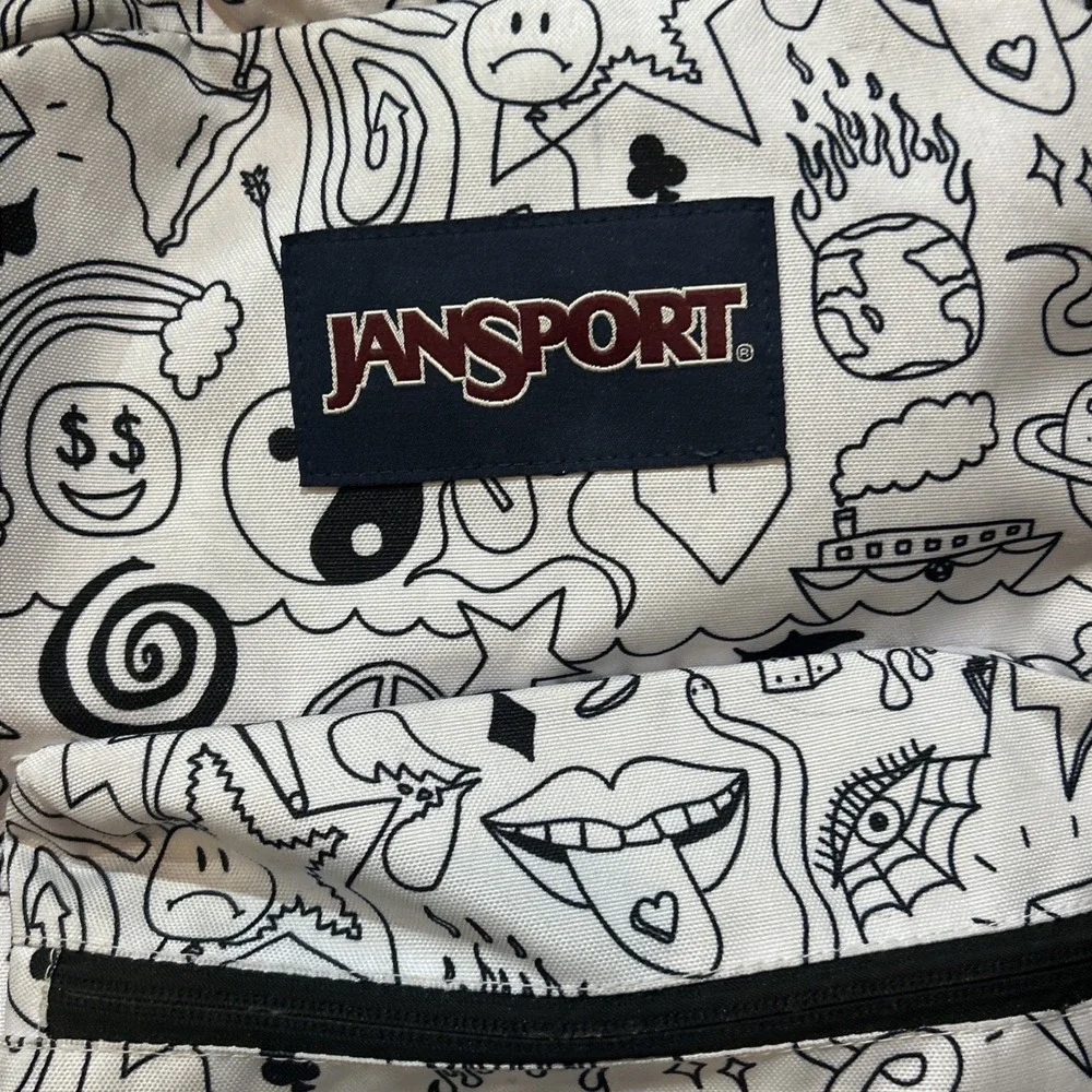 Jansport Cross Town Fun Color Me in Backpack  Used